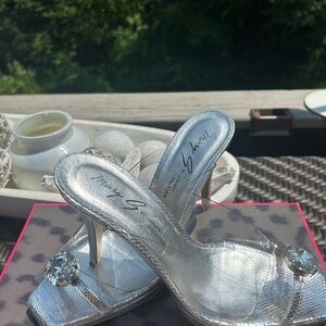 Elegant Silver Women's Heels